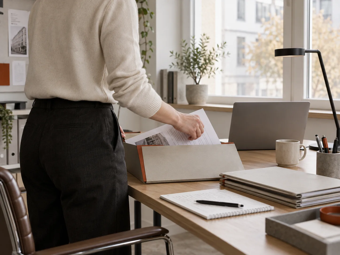 Am Arbeitsplatz, der erste Ablauf läuft
